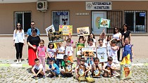 Anaokulu Öğrencileri Sokak Hayvanları Bakım Evini ziyaret etti