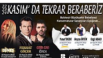 Balıkesir’de Sonbahar Gençlik Konserleri başlıyor / 22.11.2022 SALI