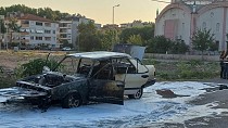 Edremit İkizçay’da Otomobil yandı / 26.08.2021 PERŞEMBE