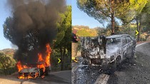 TAHTAKUŞLAR’DA ARAÇ YANGINI!