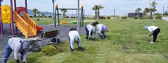 BURHANİYE’DE YAZ SEZONU VE BAYRAM ÖNCESİNDE PARK VE YEŞİL ALANLARDA YOĞUN MESAİ