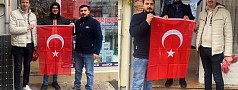 HAVRAN ÜLKÜ OCAKLARI ESNAFA BAYRAK DAĞITTI