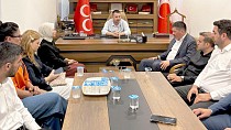 AK PARTİ EDREMİT İLÇE BAŞKANLIĞINDAN, MHP EDREMİT İLÇE BAŞKANLIĞINA ZİYARET